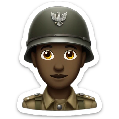 black man as a world war two german soldier sticker