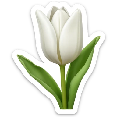 تwhite tulip bouquet  sticker