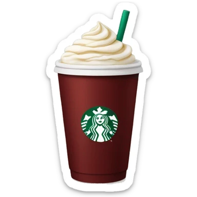 Dark red starbucks sticker