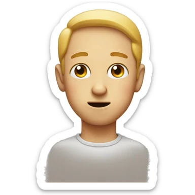 an emoji with a finger under his eyes  sticker