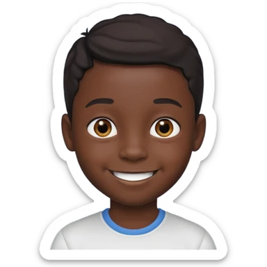 A cute lil boy black sticker