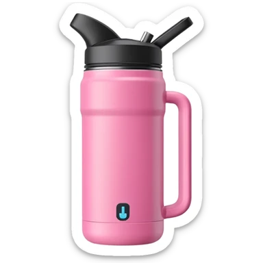  stanley quencher 2.0 con agarrado minimalista rosado sticker