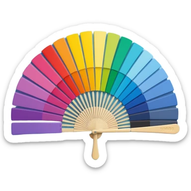 3D pantone colour fan spread sticker