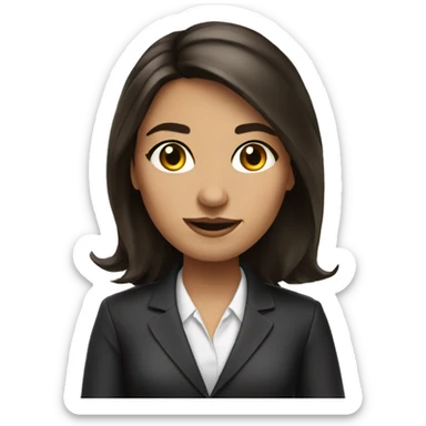 Diplomat girl brunette sticker