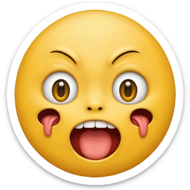 Emoji with hungry sticker