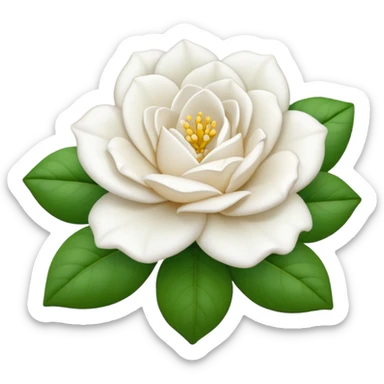 Rosa blanca tipo gardenia sin hojas verdes ninguna hoja verde sticker