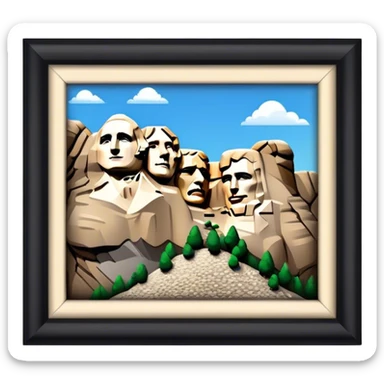 Cinematic Realistic Mount Rushmore Emoji sticker