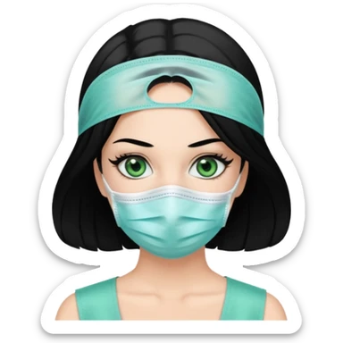 black haired green eyes aesthetic surgical plump lips  that makes her hair look behind nicole peltz at wedding sticker