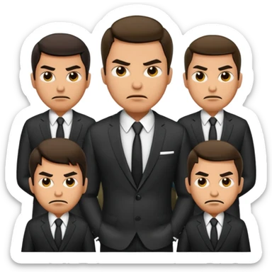 joseph's 10 brothers from bible story with jealous angry faces sticker