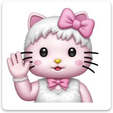 Hello Kitty qui dit coucou sticker