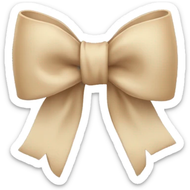 Beige bow sticker