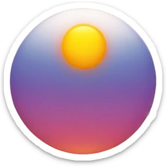 The sun face emoji peaking over a horizon (sunrise) sticker