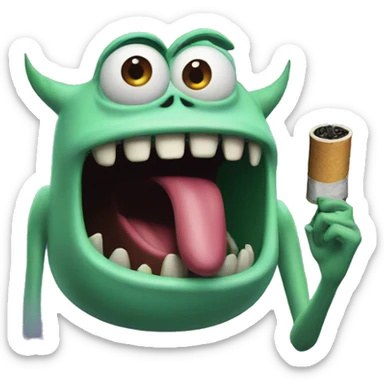 smoking monsters from monsters inc sticker