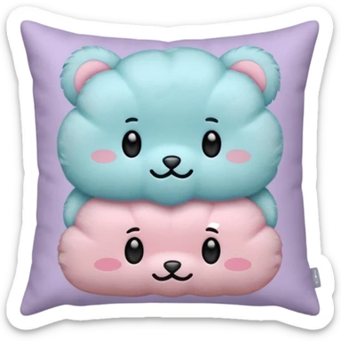 cushions cute no faces pastel colors sticker