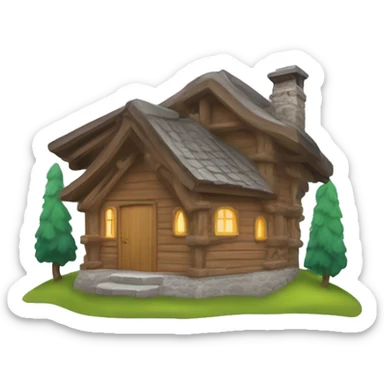 un casa dispersa nelle montagne sticker