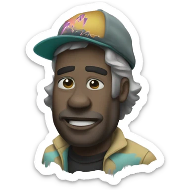 man doing graffiti sticker