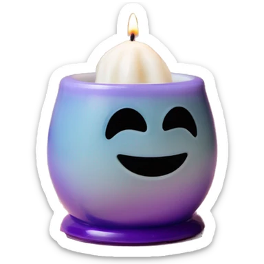 Wax melter with wax melts in it with tealight candle underneath sticker