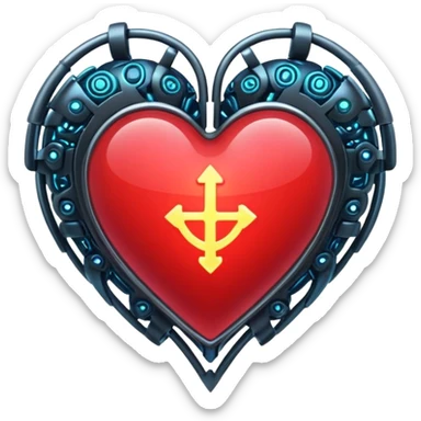 Cyber Sigilism heart sticker