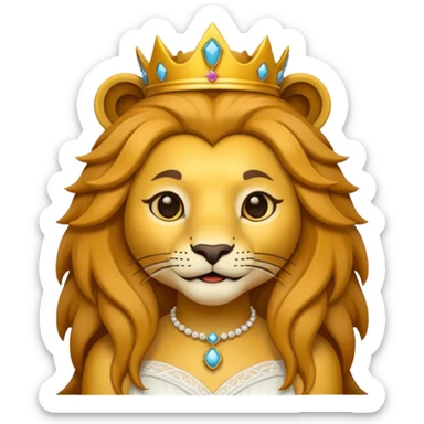 lion bride sticker