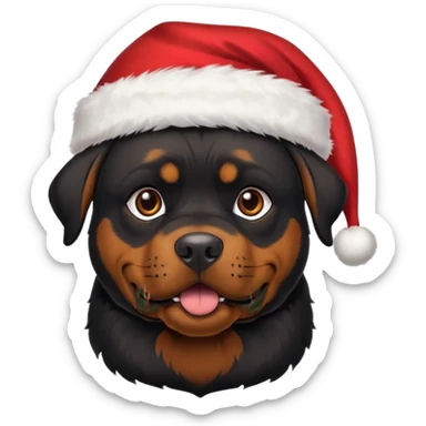 Rottweiler Christmas sticker