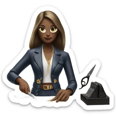 Ralph lauren women cutting credit card in half  sticker