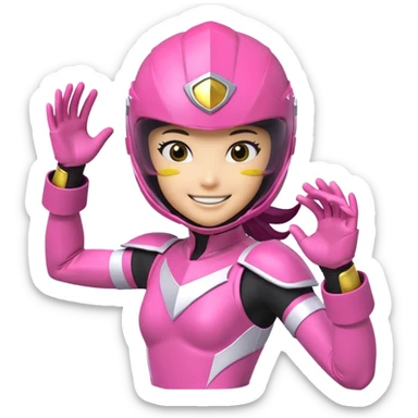 Power ranger nija storm Pink power ranger emojis sticker