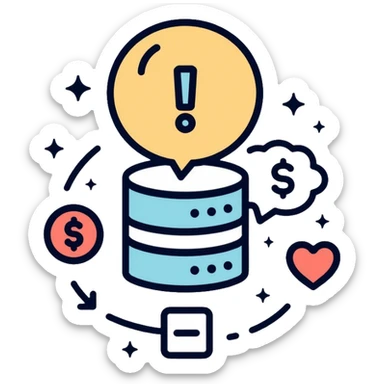 database storage with data symbols sticker