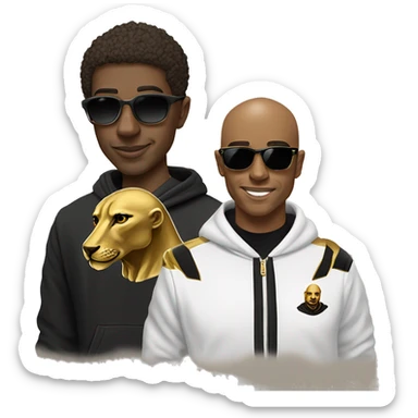 A bald head alpha phi alpha inc. man with sphinx Alpha Phi Alpha black and old gold hoodie sticker