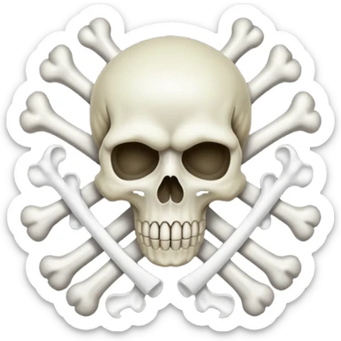 a poisonous cloud of gas, dark swamp color, with an image of a skull and two crossed bones behind the skull sticker
