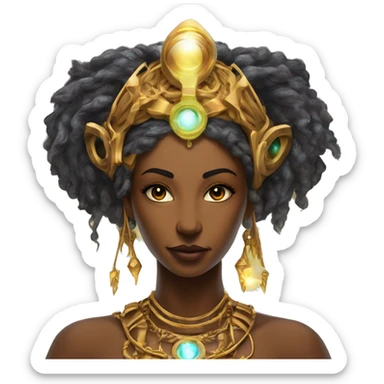Technomancy Goddess is a mystical being who controls both magic and technology. She can cast spells on technological networks. Her powers blend the ancient art of magic with advanced cybernetics and technology. She can command machines sticker