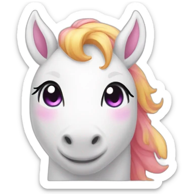 Kawaii-Unicorne sticker