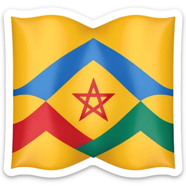 Can you make an emoji of the Amazigh flag sticker