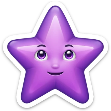 ✝️ i need an emoji purplr like this but only for my religion which is called Druze ( star with 5 points ) sticker