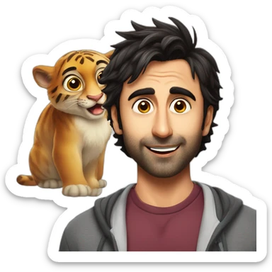 Ranbir Kapoor in animal movie sticker