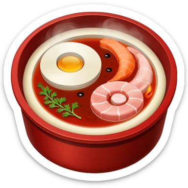 Yin yang hotpot sticker