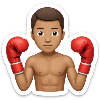 Can you make a cardboard box man with boxing gloves sticker