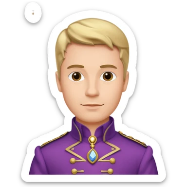 Parisian man in a prince dress on the Eiffel Tower sticker