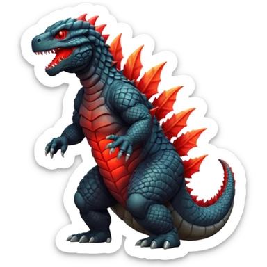 Godzilla with red atomic breath  sticker
