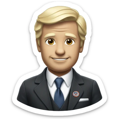 tomas the tank engine as president sticker