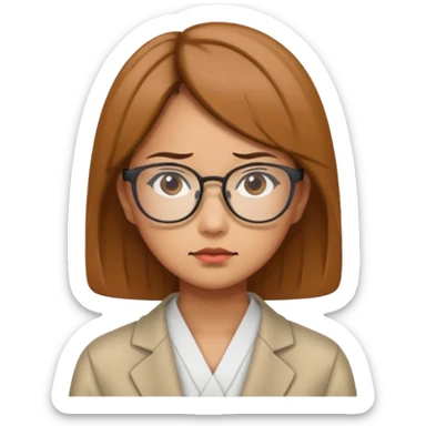 i need an image of a japanese woman analyst sticker