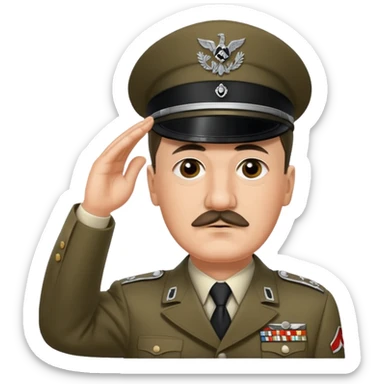 Adolf Hitler saluting  sticker