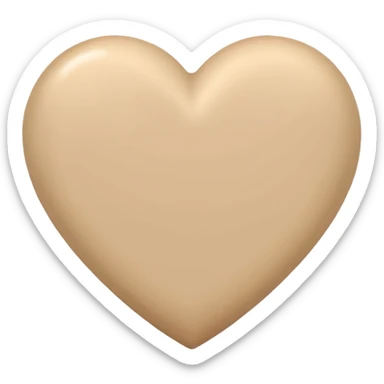 Beige heart sticker