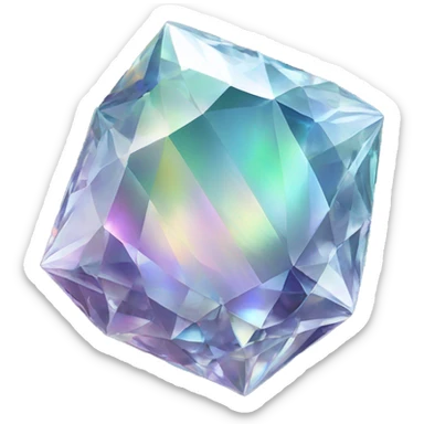 56-carat iridescent diamond crystal cluster sticker