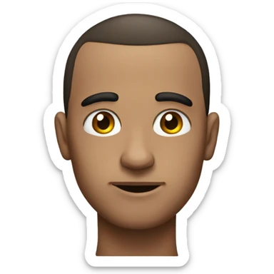 raised eyebrow emoji with no eyebrows sticker