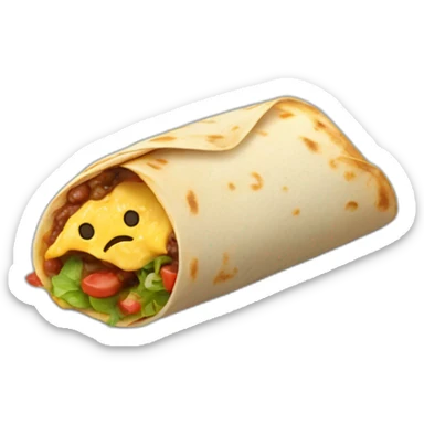 folded and toasted burrito sticker