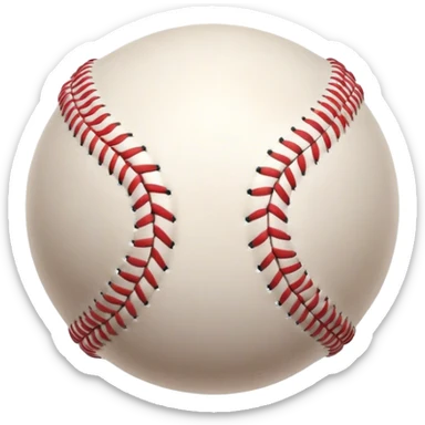 Cinematic Realistic Baseball Pop Culture Emoji, showcasing an action-packed scene of America's favorite pastime rendered with lifelike textures and energetic, nostalgic lighting. sticker