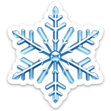 snowflake crystal of ice sticker
