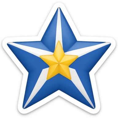 Create emoji bandeira do Pará Red background, wide white diagonal stripe top-left to bottom-right, blue five-pointed star centered on the stripe. Clean and symmetrical. sticker