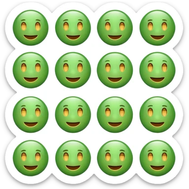 ❌ change the emoji color from red to green color sticker