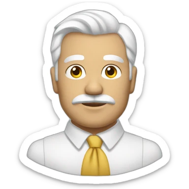 Hombre mayor blanco calvo sticker